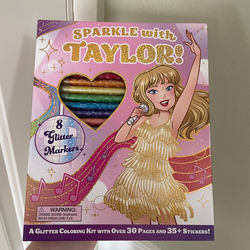 Sparkle with Taylor! - A Glitter Coloring Kit with 8 Glitter Markers - Hardcover
